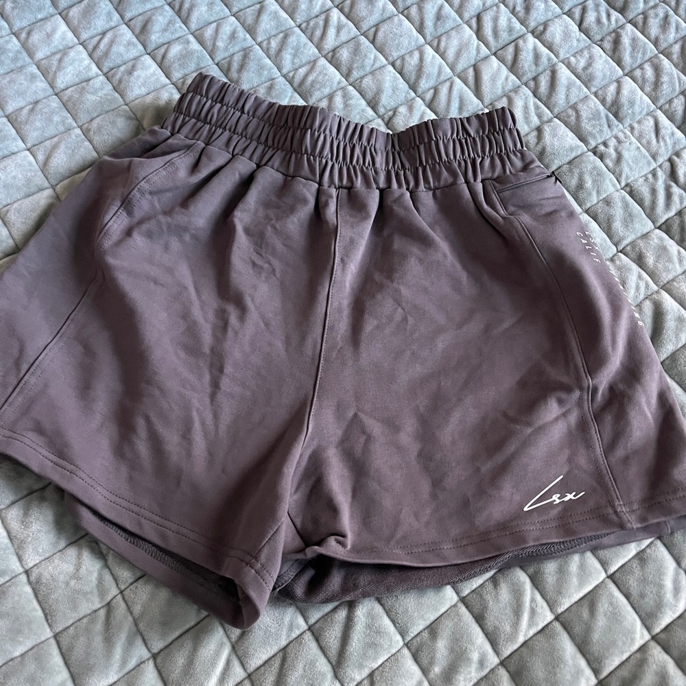 Women's Athletic Shorts in Deep Mauve - Comfortable High-Waist Sport Shorts